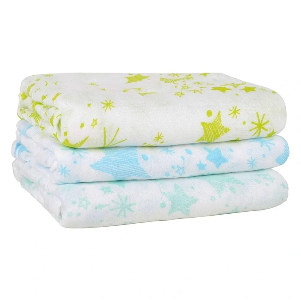 Hasparren Swaddle Blanket for Baby, 100% Bamboo Muslin, Large 47 X 47.